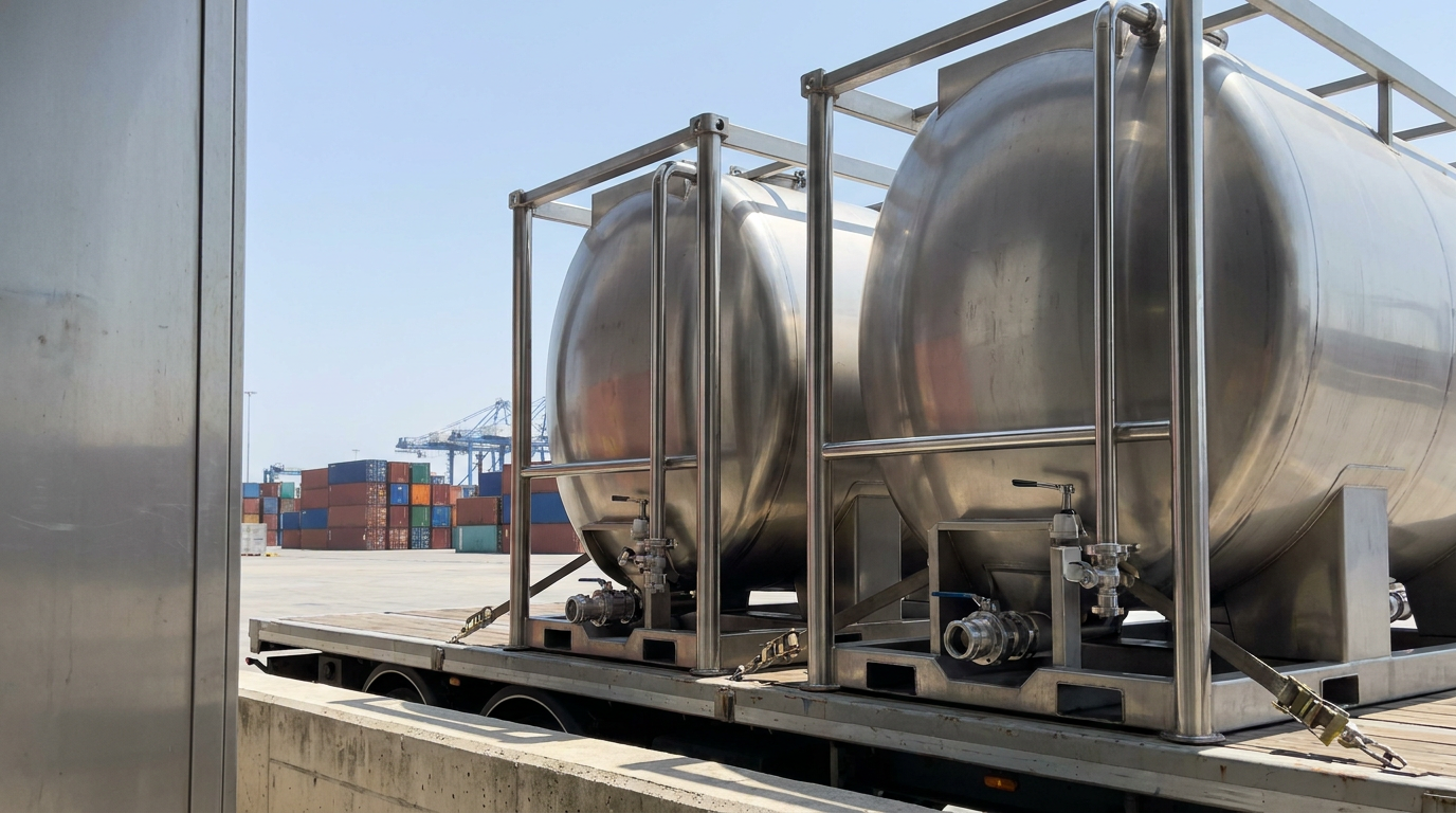 Bulk export loading at a Mediterranean port